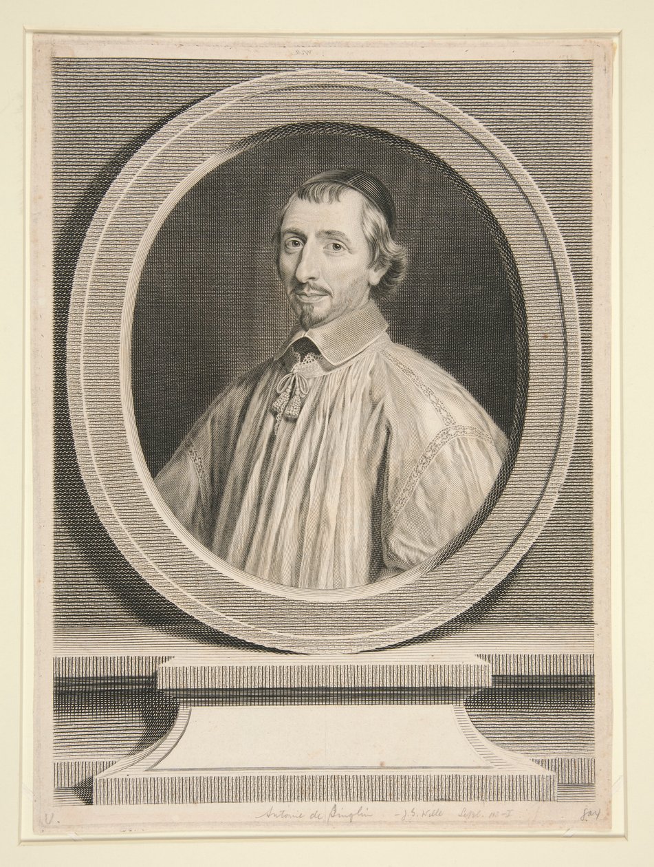 Portrét Antoine de Singlin od Johann Georg Wille