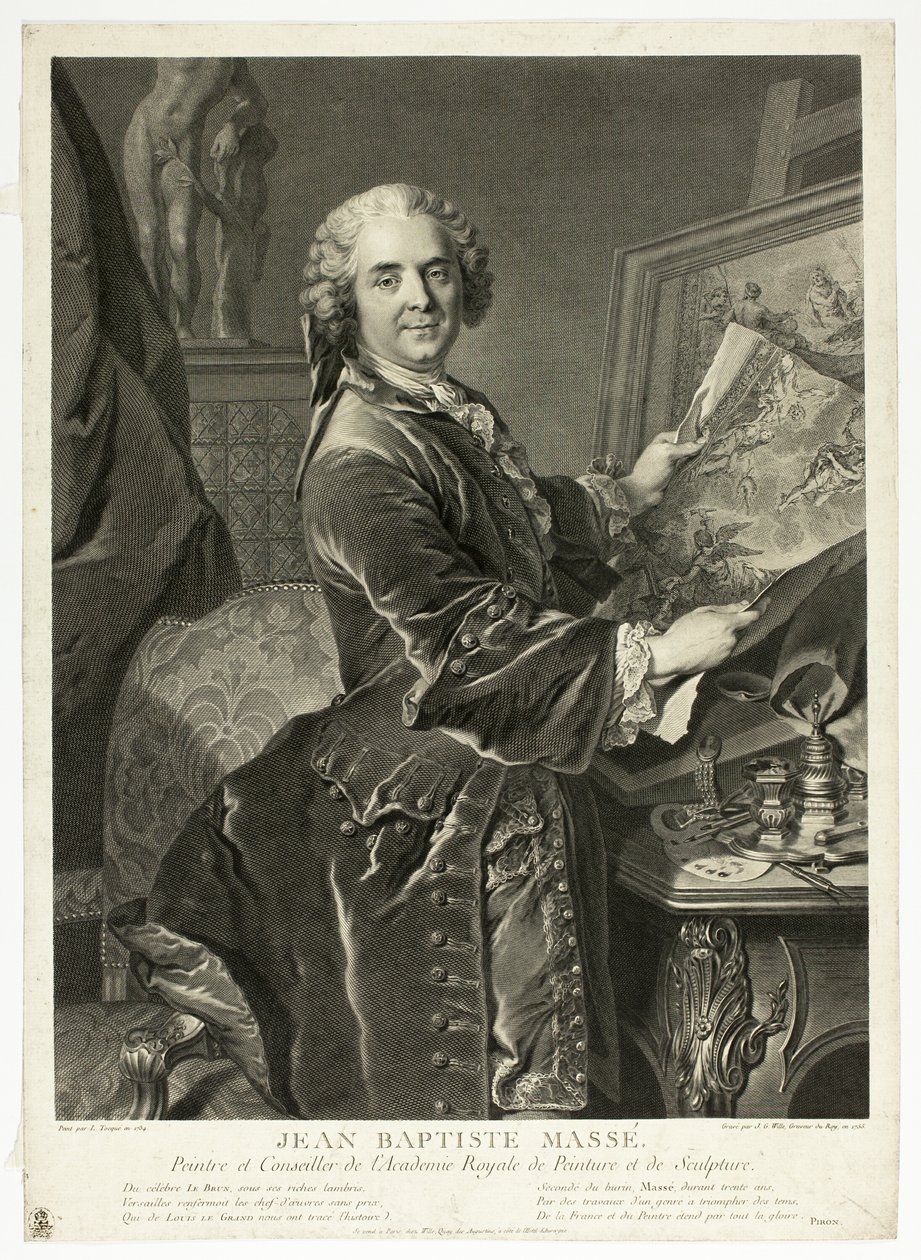 Portrét Jeana Baptisty Massého od Johann Georg Wille