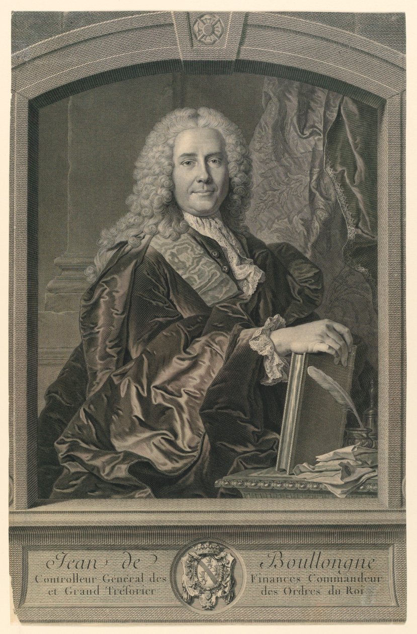 Portrét Jean de Boullongne od Johann Georg Wille