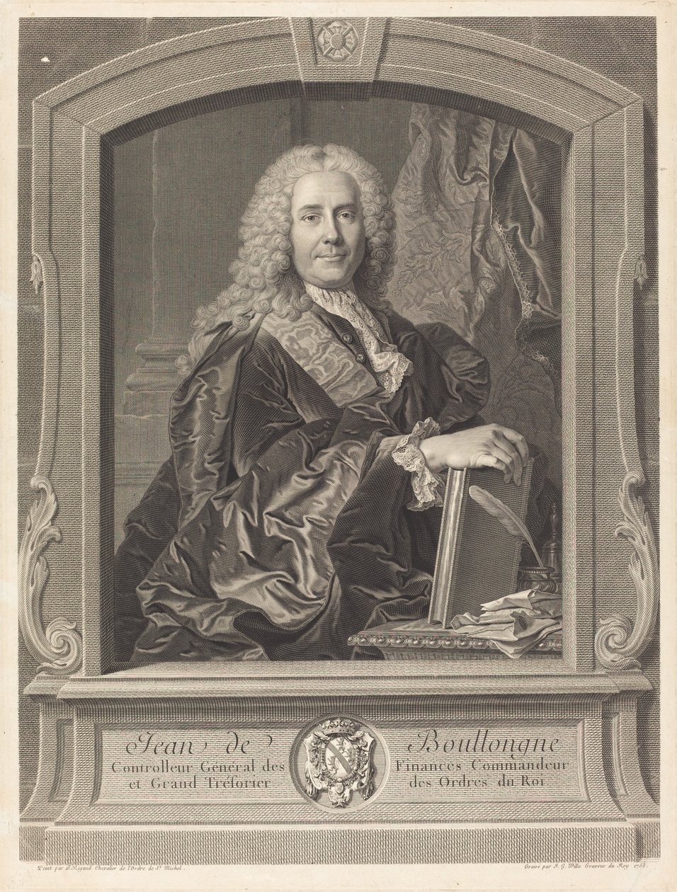 Jana z Boullongne od Johann Georg Wille after Hyacinthe Rigaud