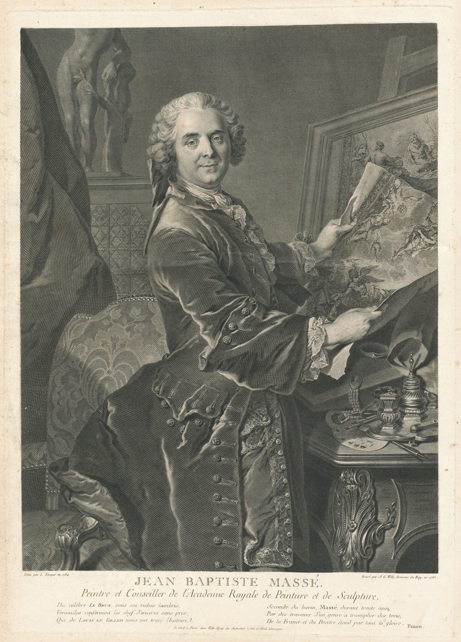 Jean Baptiste Masse od Johann Georg Wille after Louis Tocqué