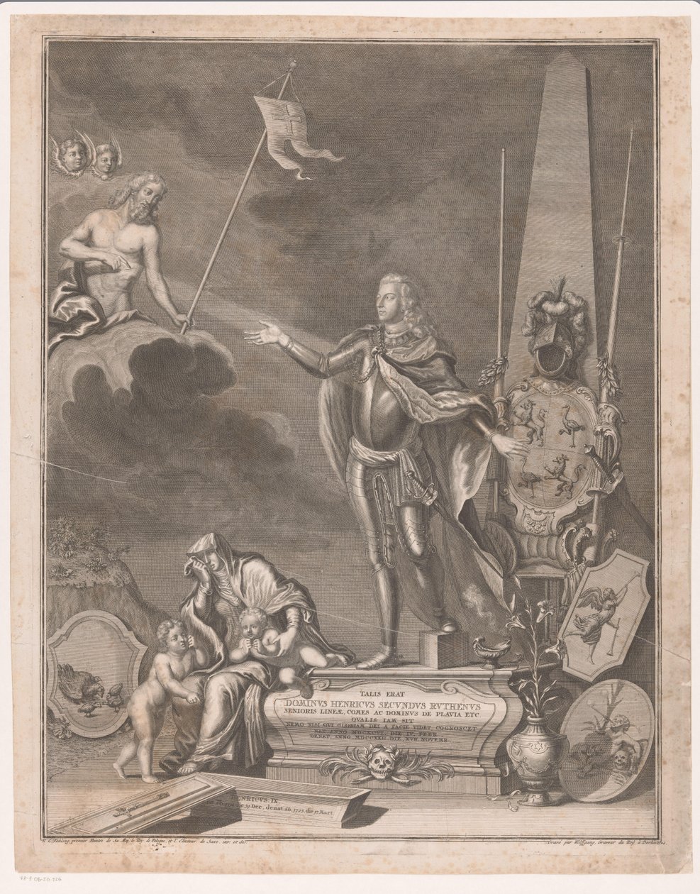 Památník Heinricha II von Reuss-Obergreiz od Johann Georg Wolffgang