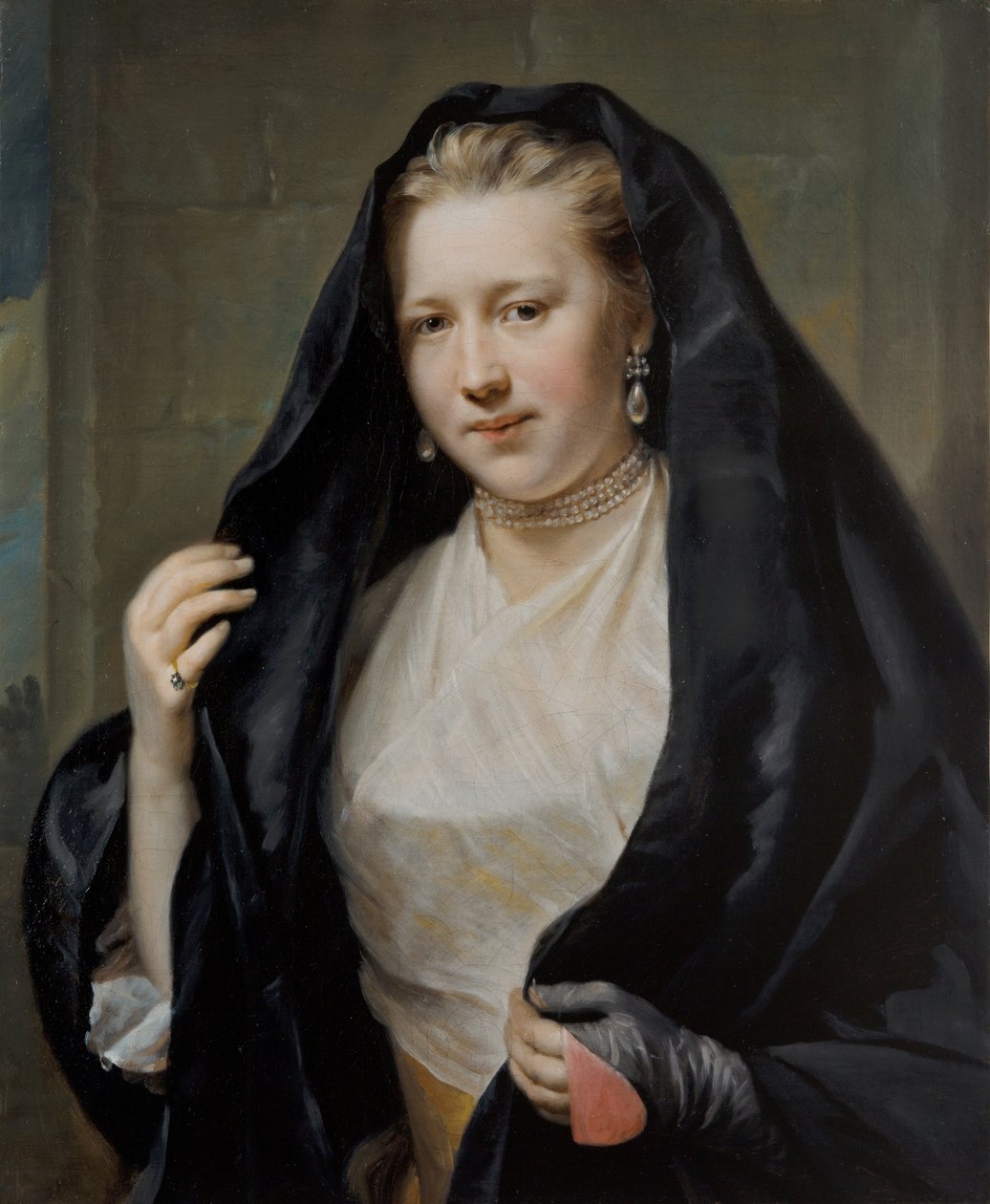 Portrét elegantní dámy od Johann Georg Ziesenis