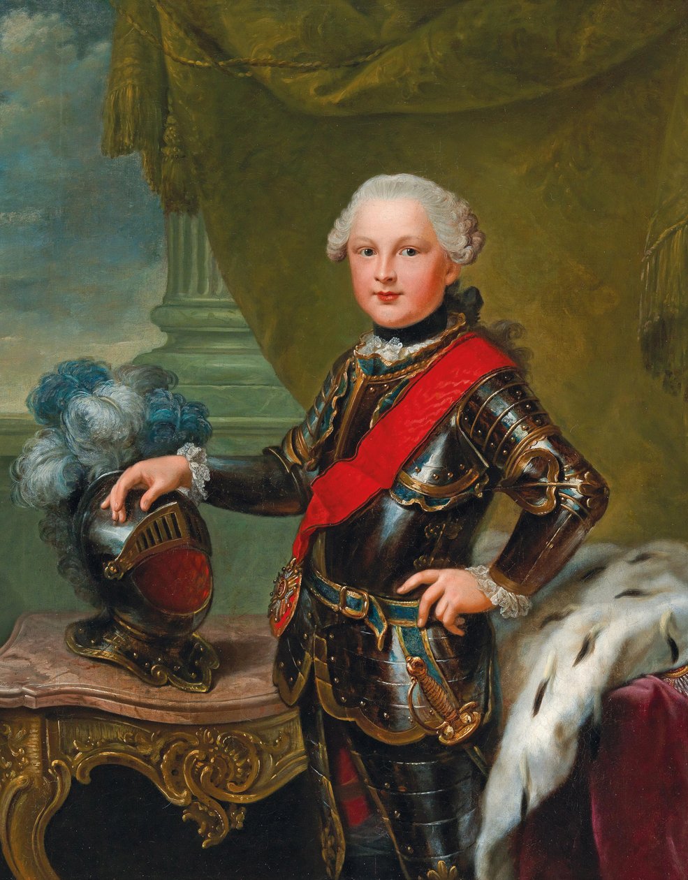 Portrét Karla II. srpna 1746-1795, vévoda ze Zweibrückenu, cca 1757. od Johann Georg Ziesenis the Younger