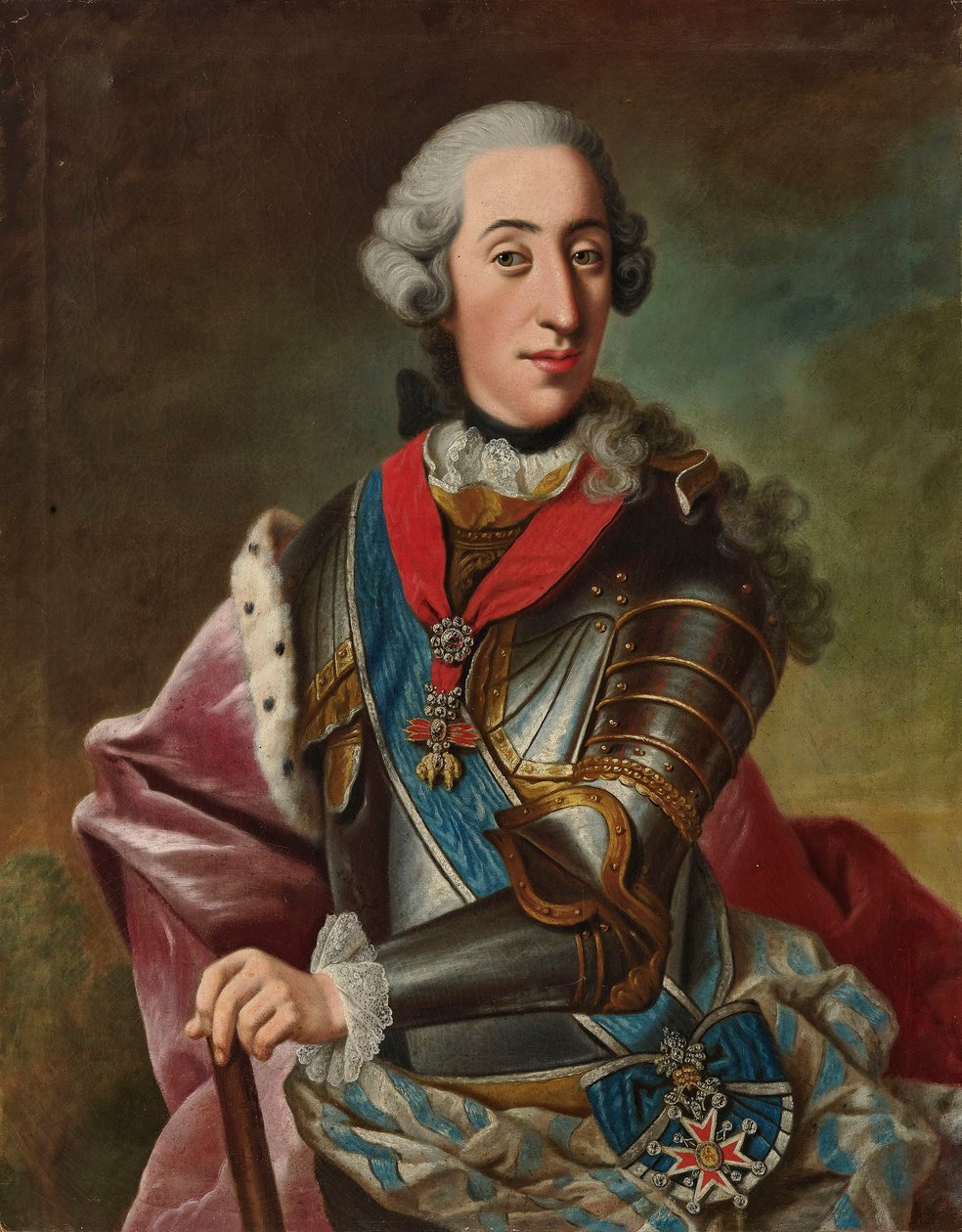 Portrét prince Klementa Františka Bavorského 1722-1770. od Johann Georg Ziesenis the Younger