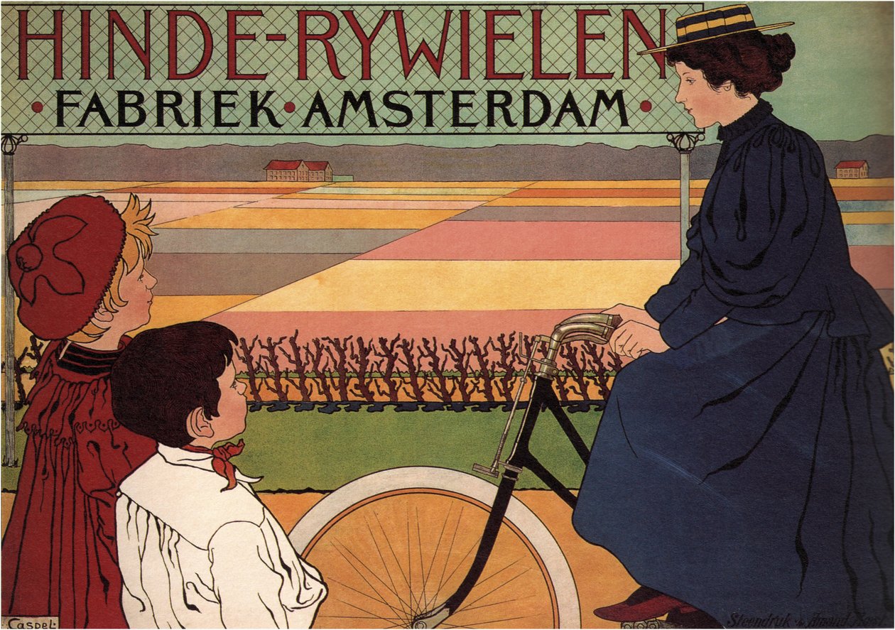 Hinde Bicycle Factory Amsterdam, 1896 od Johann Georg van Caspel