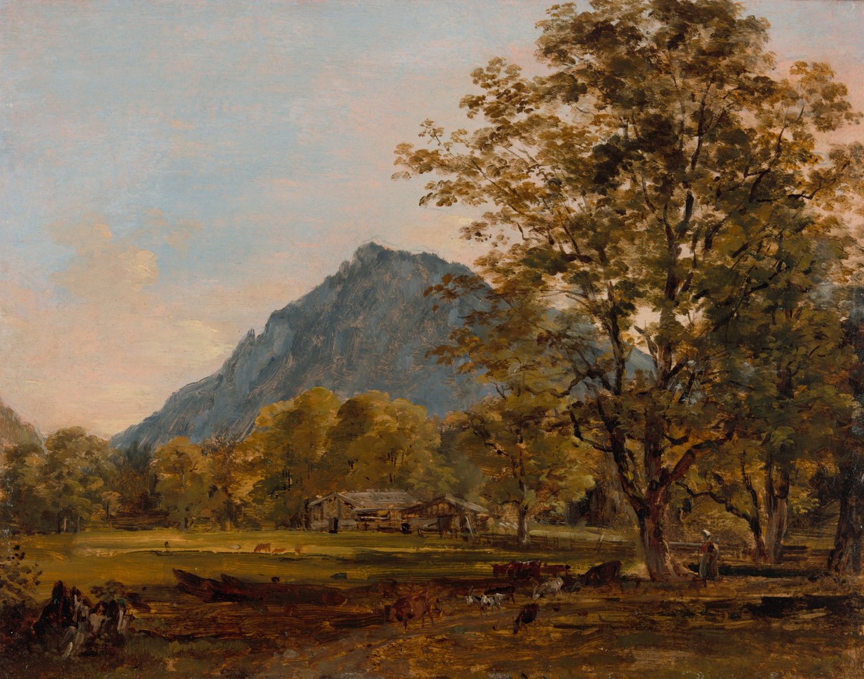 Statek v Bavorských Alpách od Johann Georg von Dillis