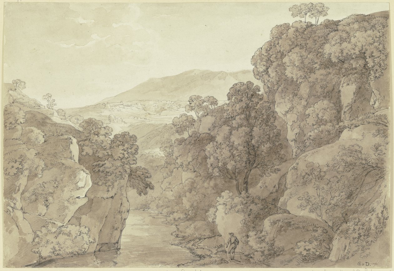 Krajina u Subiaca od Johann Georg von Dillis