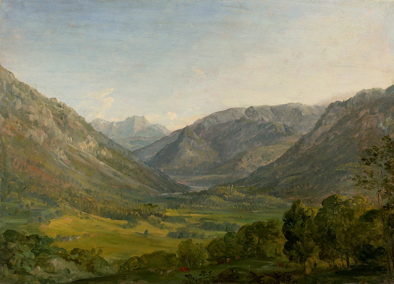 Horské údolí (okolí Ruhpoldingu) od Johann Georg von Dillis