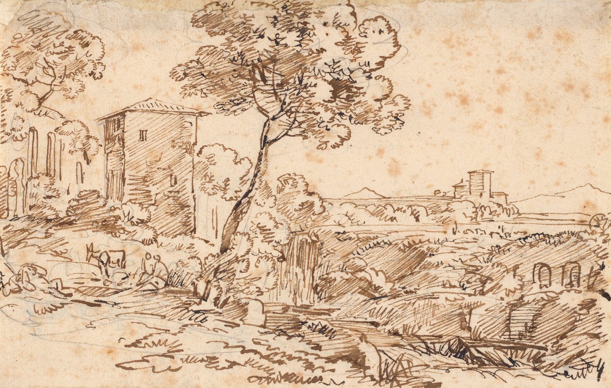 Italská krajina od Johann Georg von Dillis