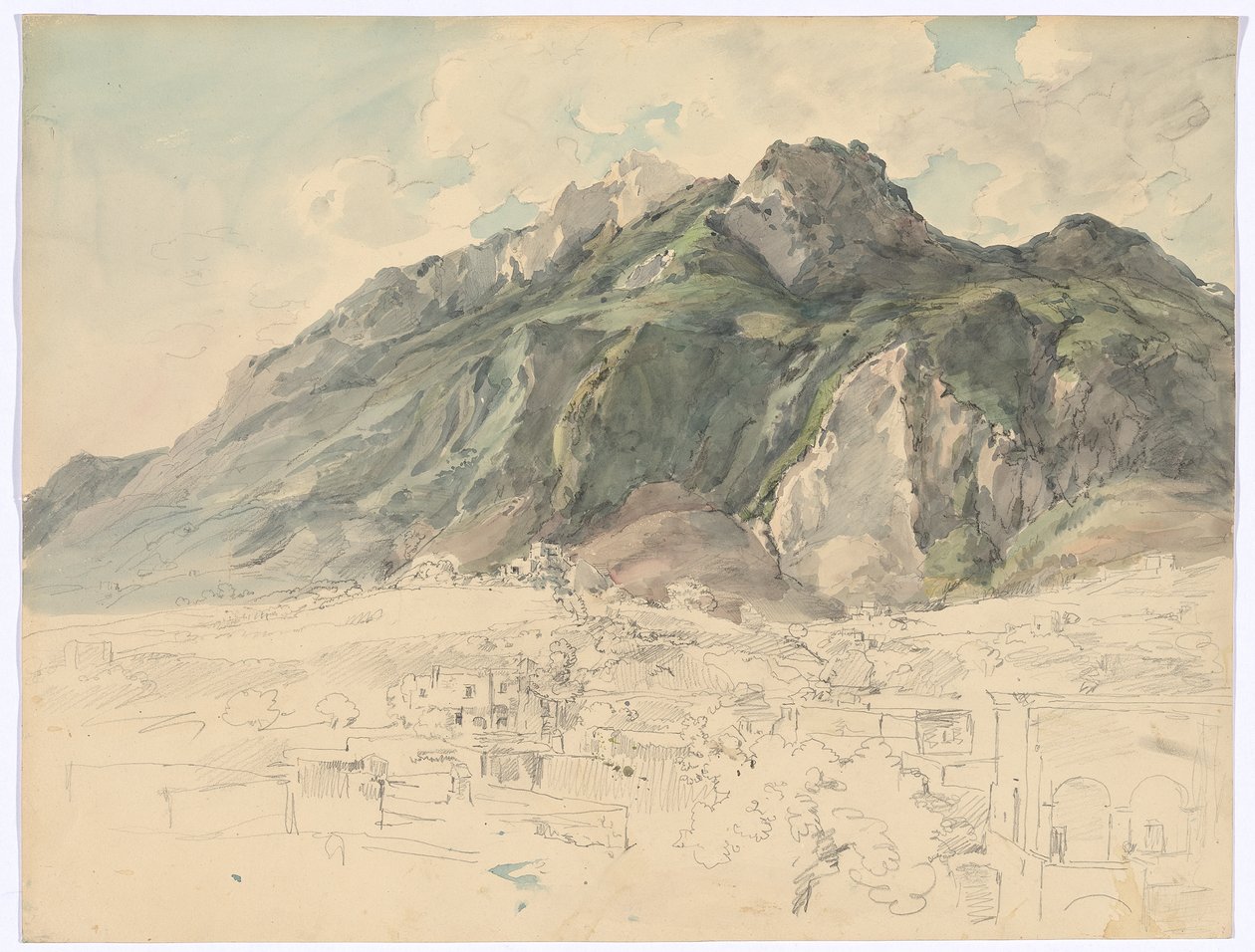 Monte Epomeo na Ischii od Johann Georg von Dillis