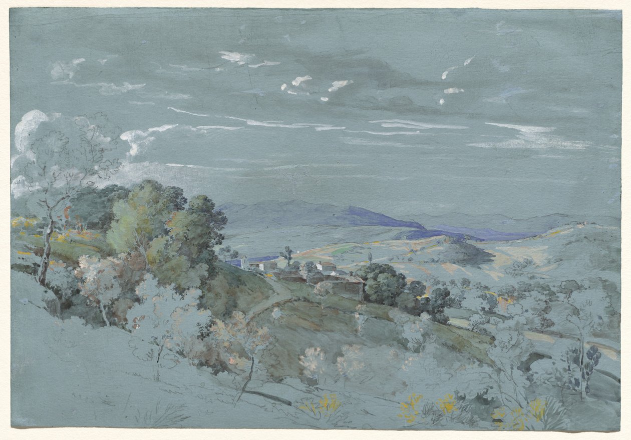 The Hills of Umbria poblíž Perugia, 18301832. od Johann Georg von Dillis