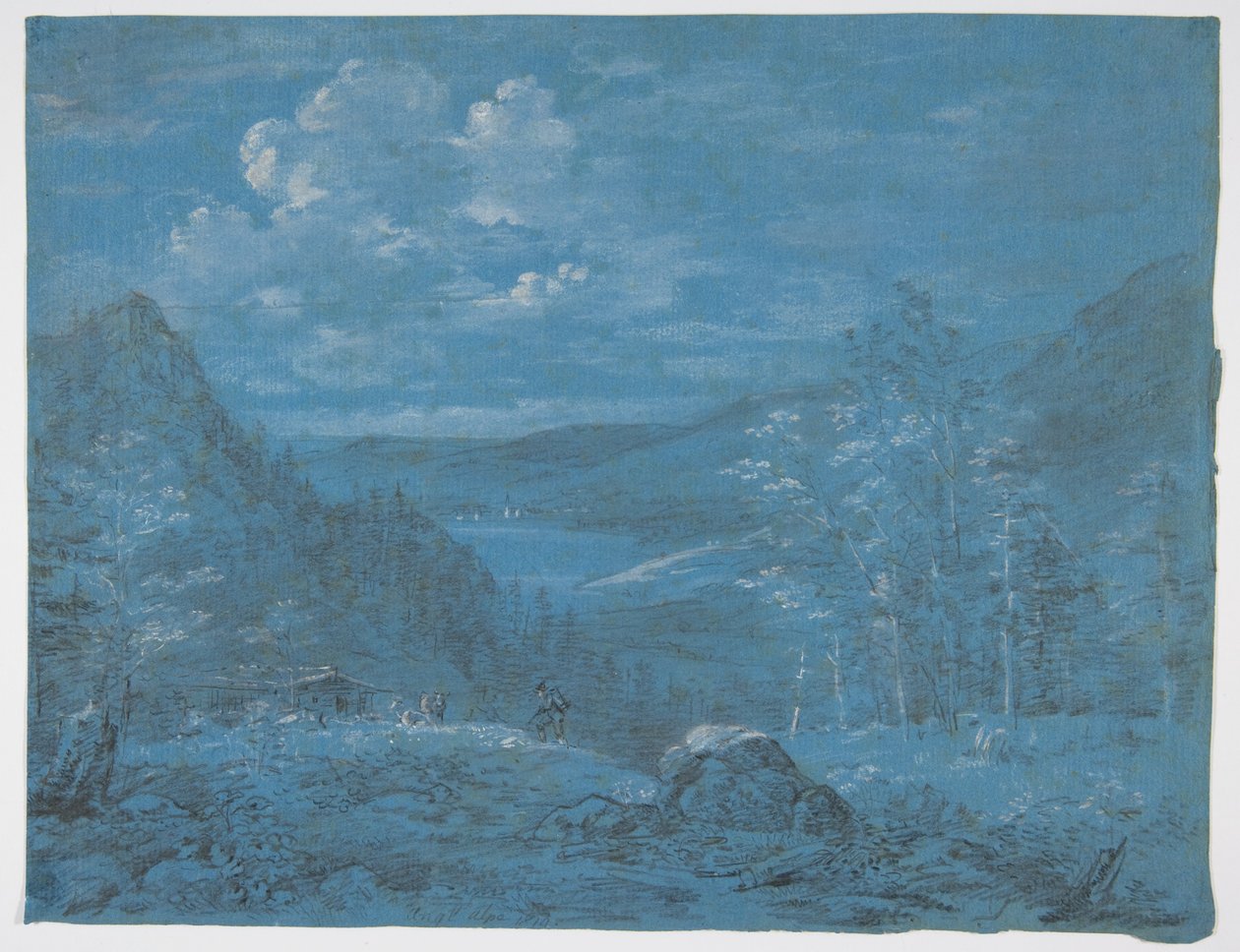 Pohled na Ankl-Alpe a jezero Schliersee od Johann Georg von Dillis
