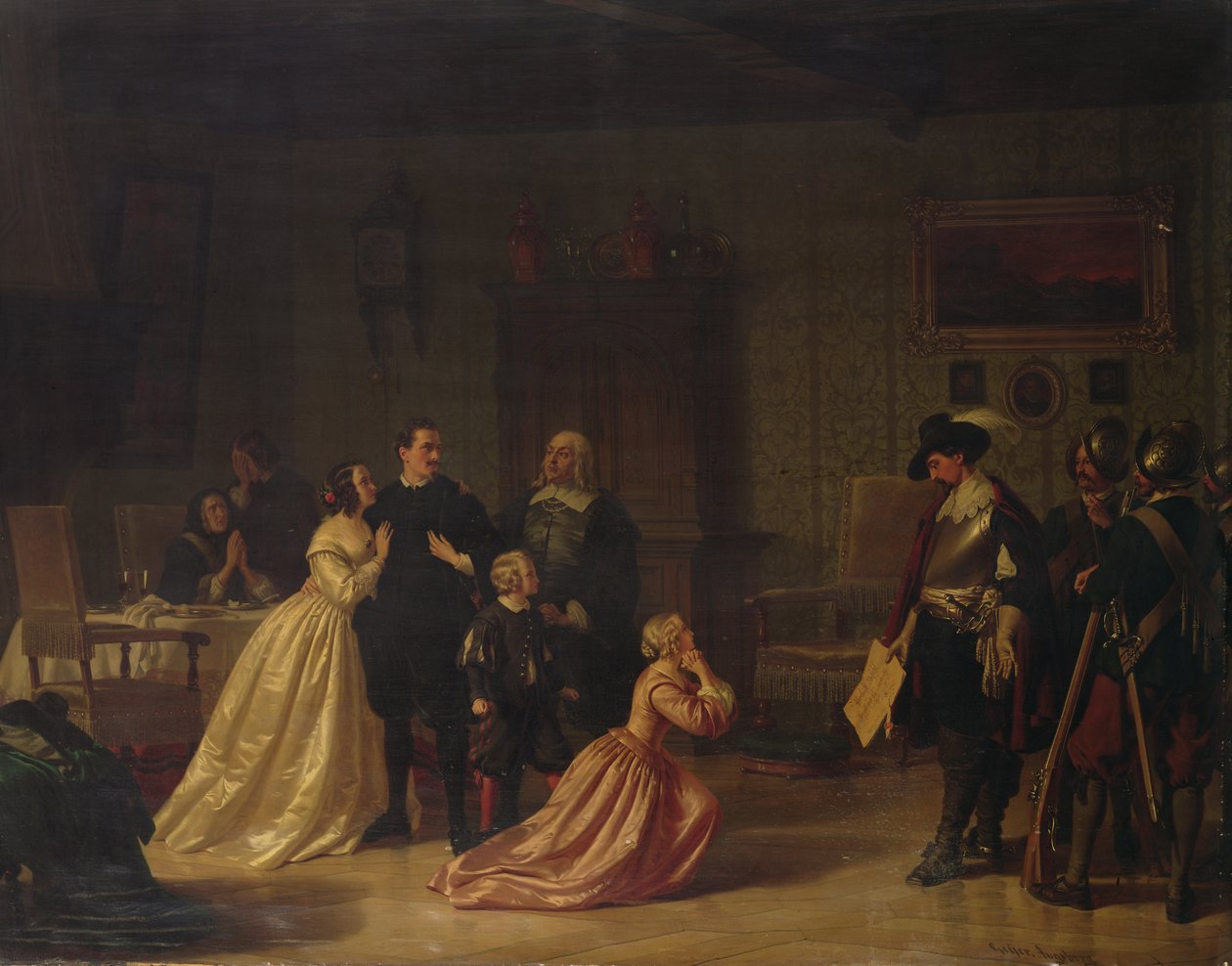 Zatčení patricije během třicetileté války od Johann Geyer