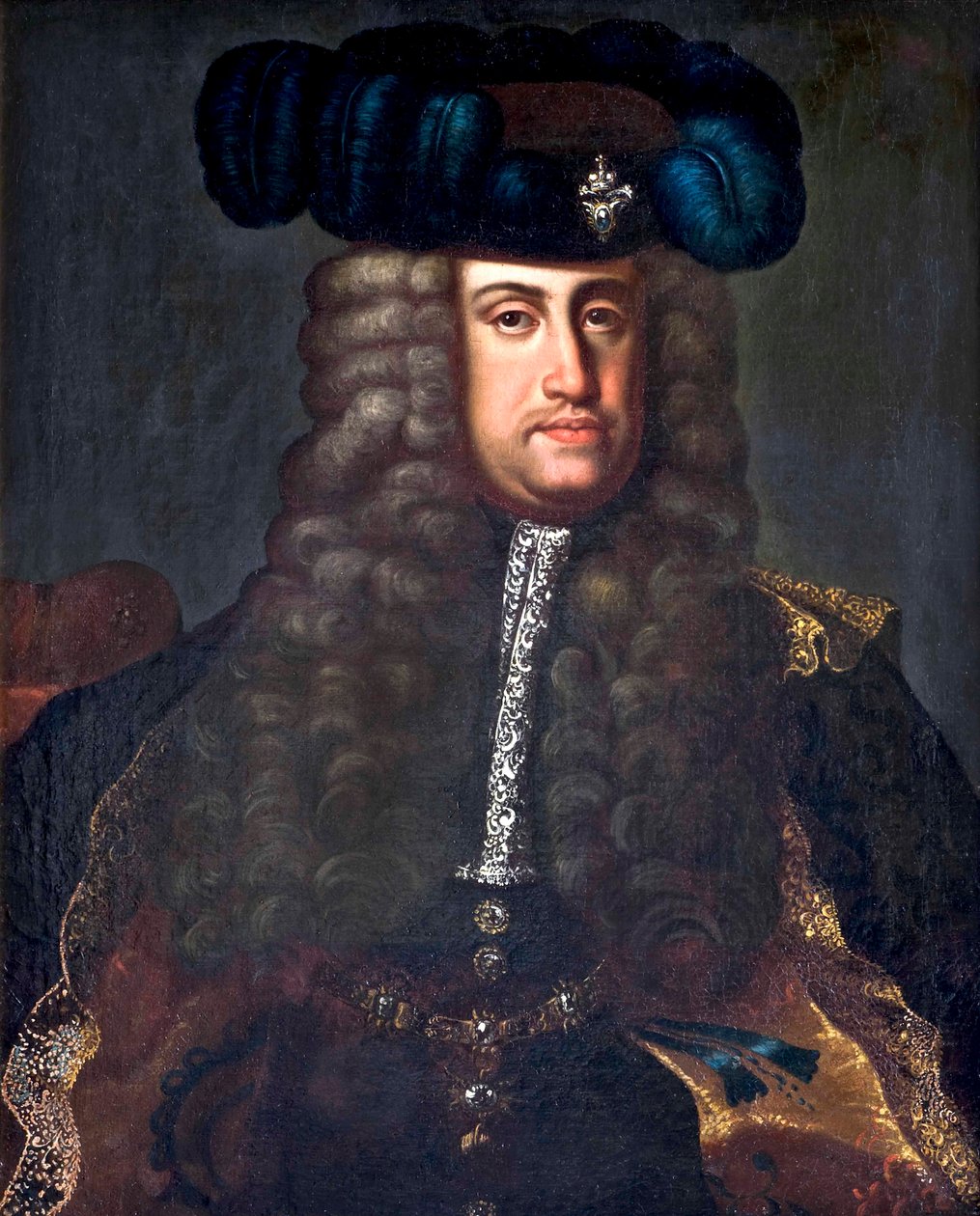 Římský císař Karel (Karel III. Habsburský) - Portrét Karla VI. (1685-1740), císaře Svaté říše římské, od Auerbacha, Johanna Gottfrieda (1697-1753). olej na plátně od Johann Gottfried Auerbach