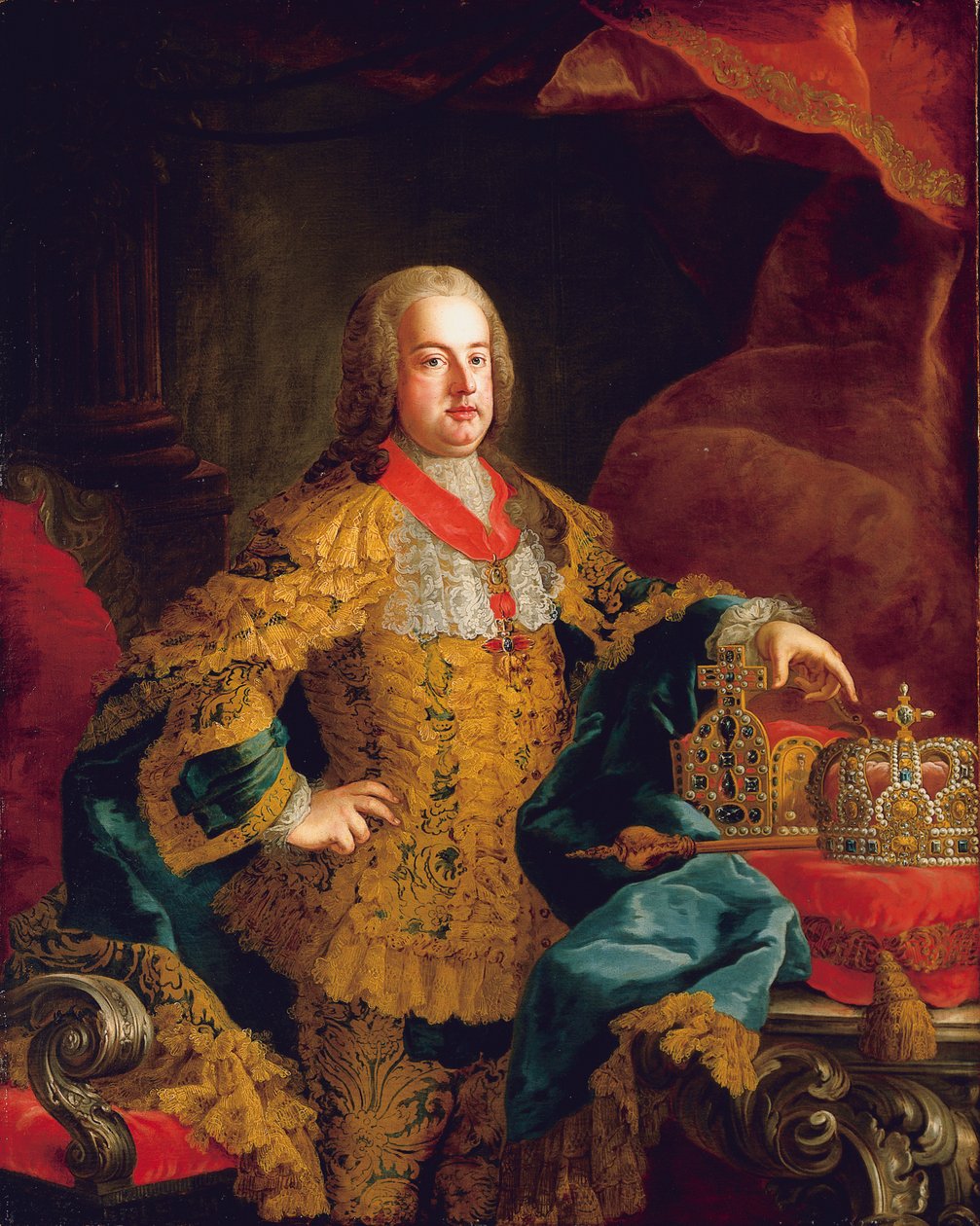 Portrét císaře Františka I., 1752 od Johann Gottfried Auerbach