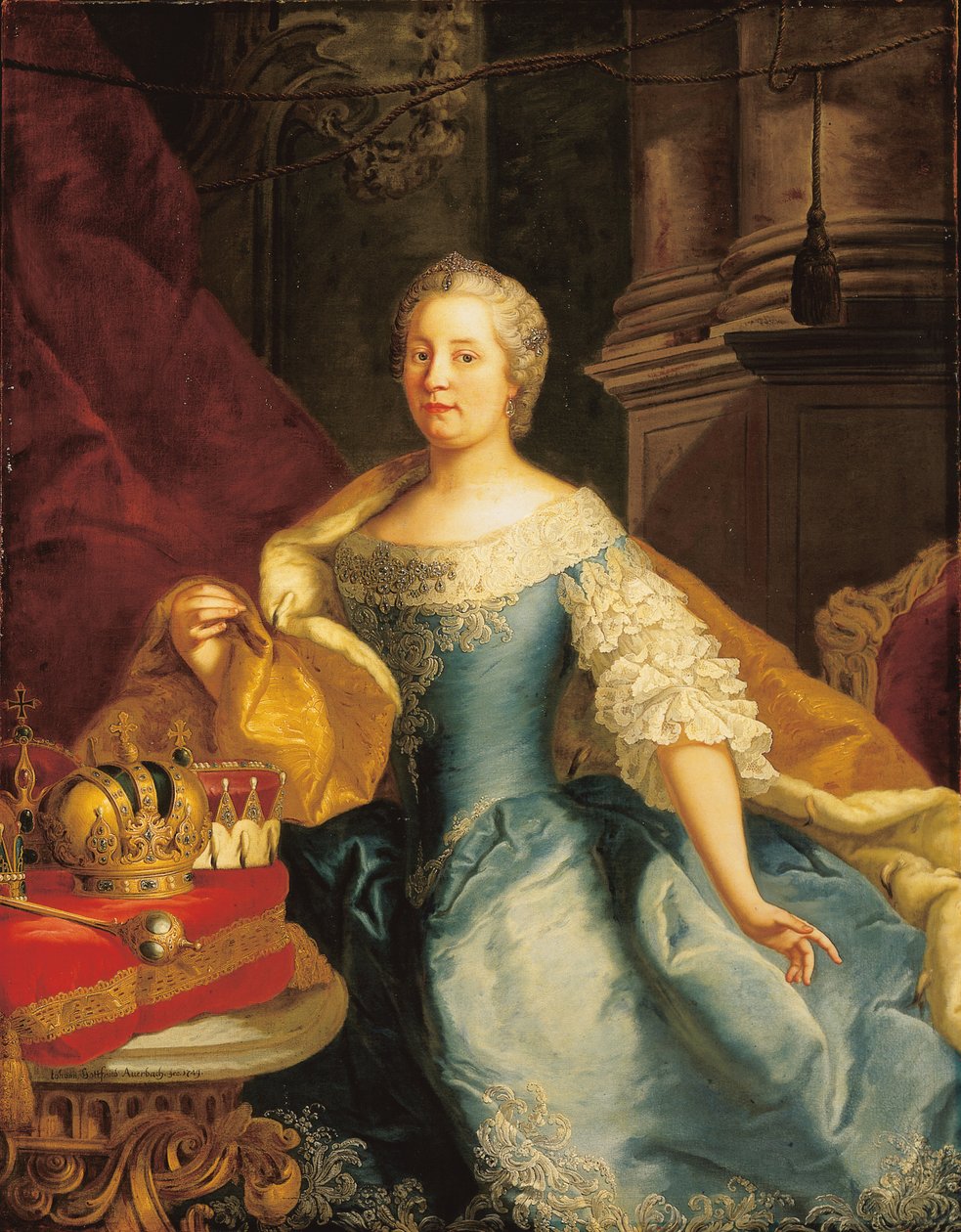 Portrét císařovny Marie Terezie, 1749 od Johann Gottfried Auerbach