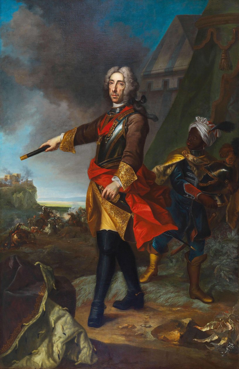 Portrét prince Evžena Savojského 1663-1736. od Johann Gottfried Auerbach