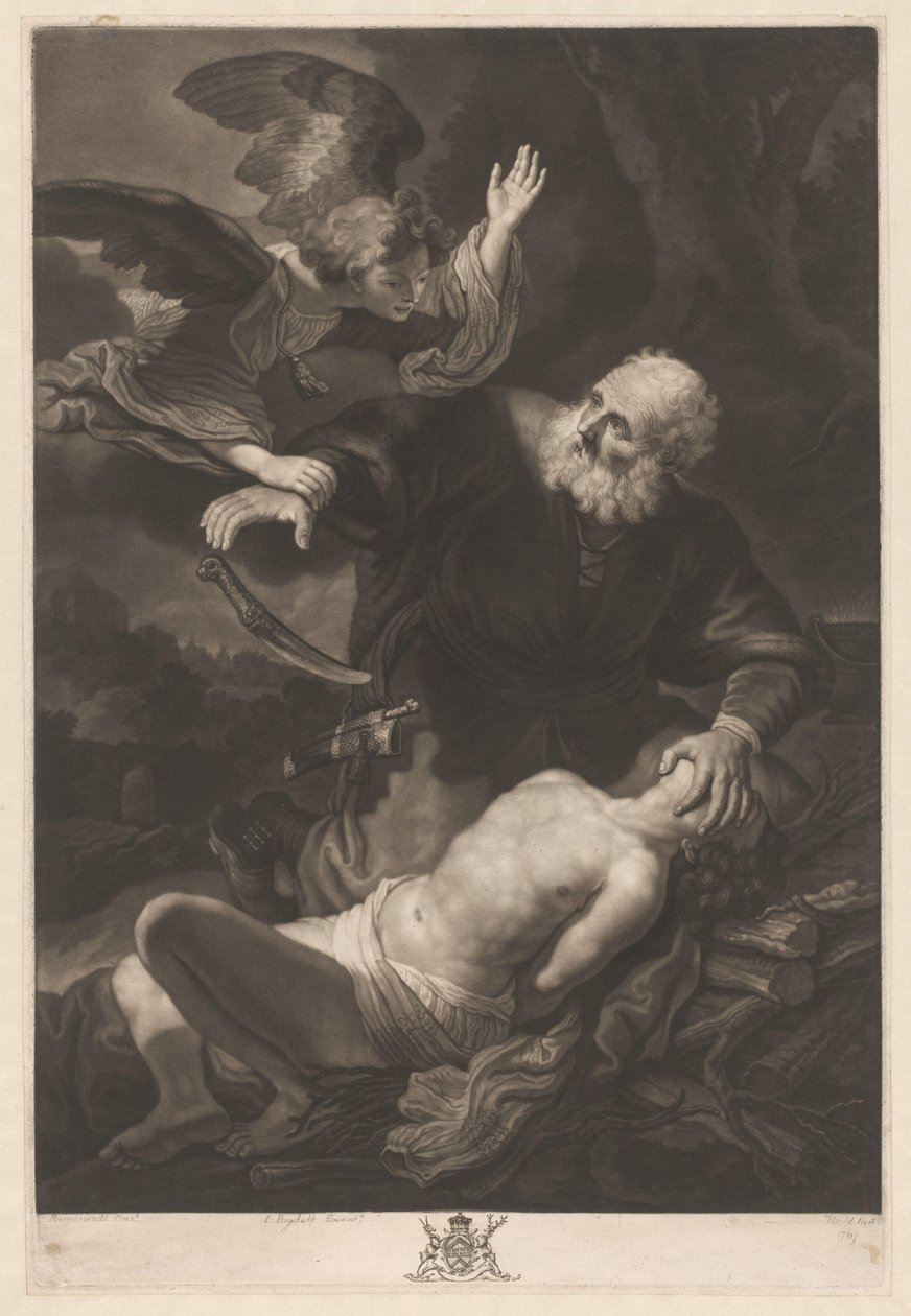 Abrahámova oběť od Johann Gottfried Haid