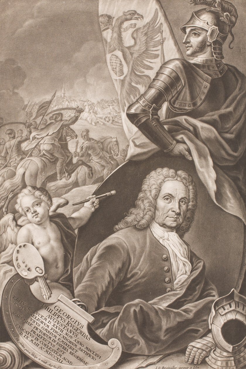 Portrét Georga Philippa Rugendase 1666-1742, c. 1745. od Johann Gottfried Haid
