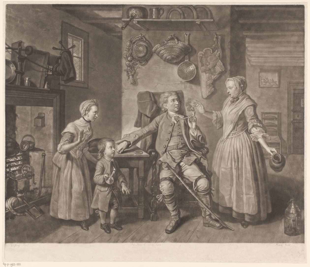 Portrét herce Davida Garricka v roli farmáře vracejícího se domů od Johann Gottfried Haid