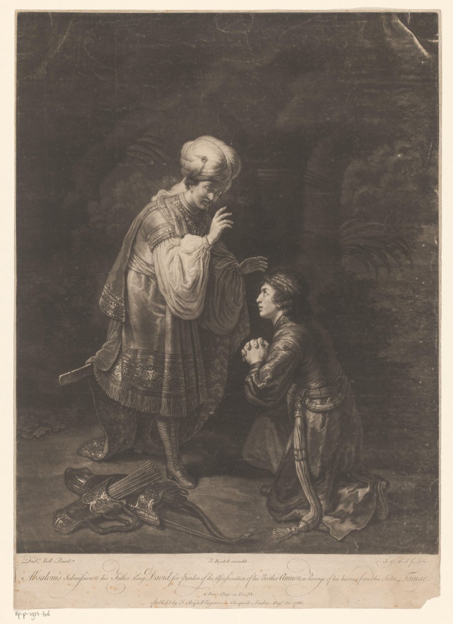 Usmíření Davida a Absolona od Johann Gottfried Haid