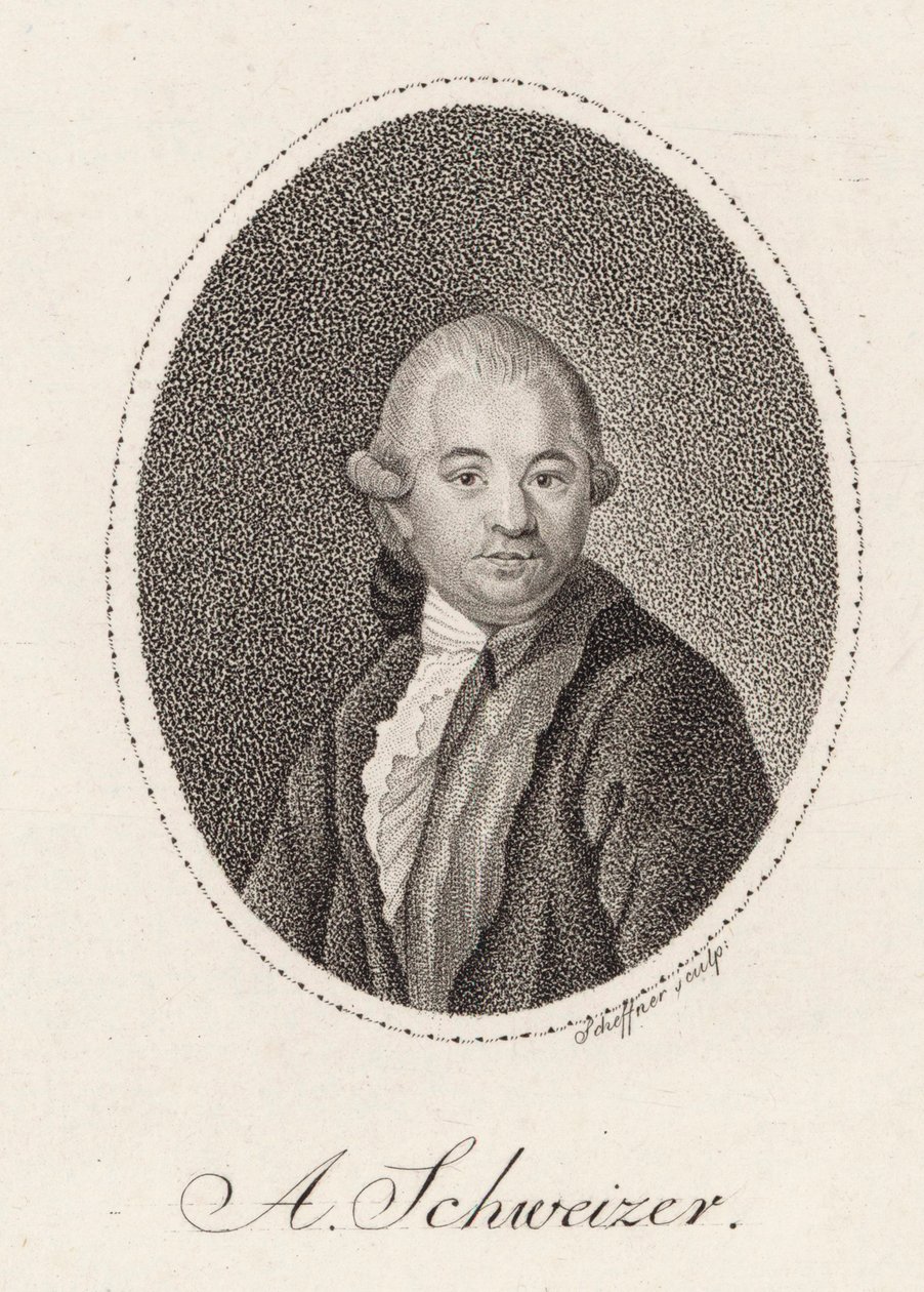 Portrét skladatele Antona Schweitzera 1735-1787, 1785. od Johann Gottfried Scheffner