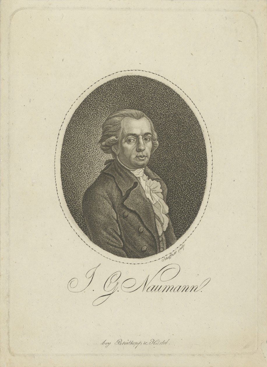 Portrét skladatele Johanna Gottlieba Naumanna 1741-1801, c. 1800. od Johann Gottfried Scheffner