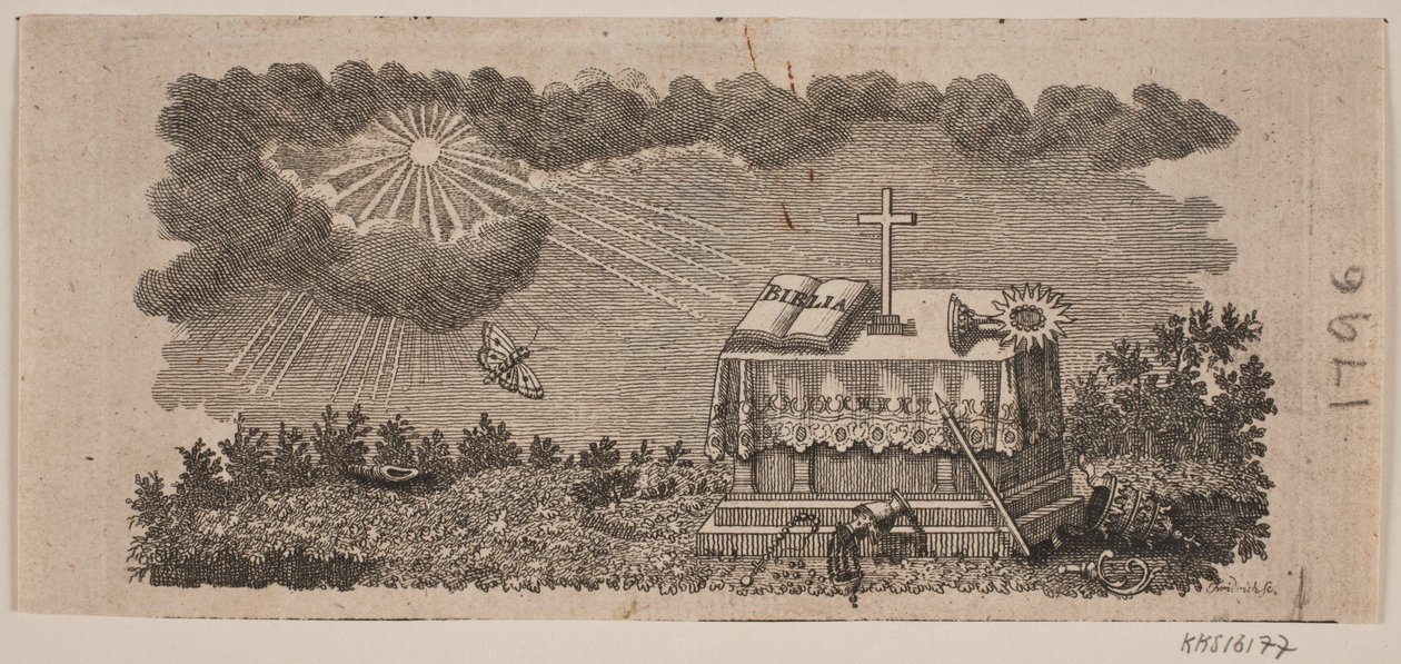 Vignette Gebhardi a Christiani „Historie království Dánska a Norska a vévodství Schleswig a Holstein až do našich časů“ od Johann Gottlieb Friedrich