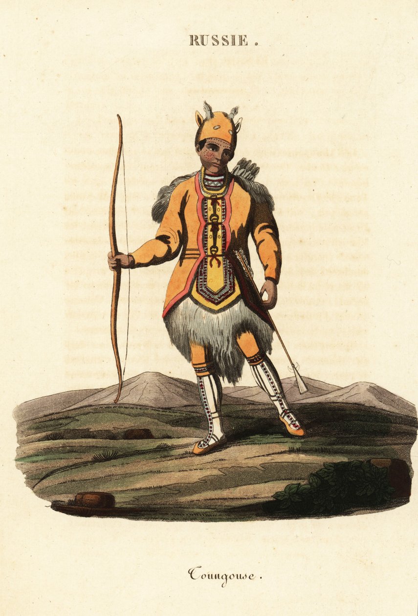 Muž nomádského lidu Evenki od Johann Gottlieb Georgi