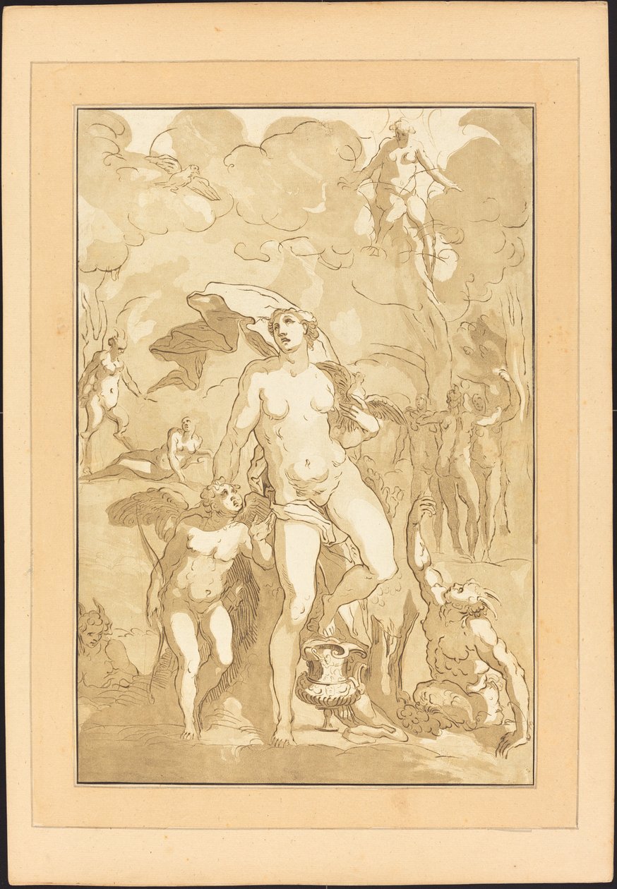 Venuše od Johann Gottlieb Prestel after Jacopo Ligozzi