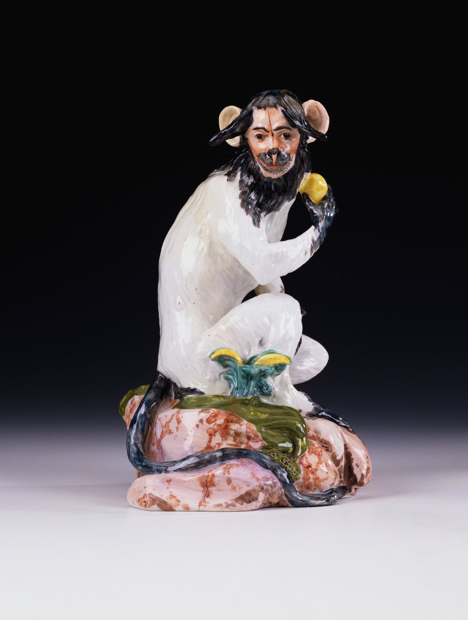 Míšeňský model opice, kolem roku 1735 od Johann Gottlob Kirchner