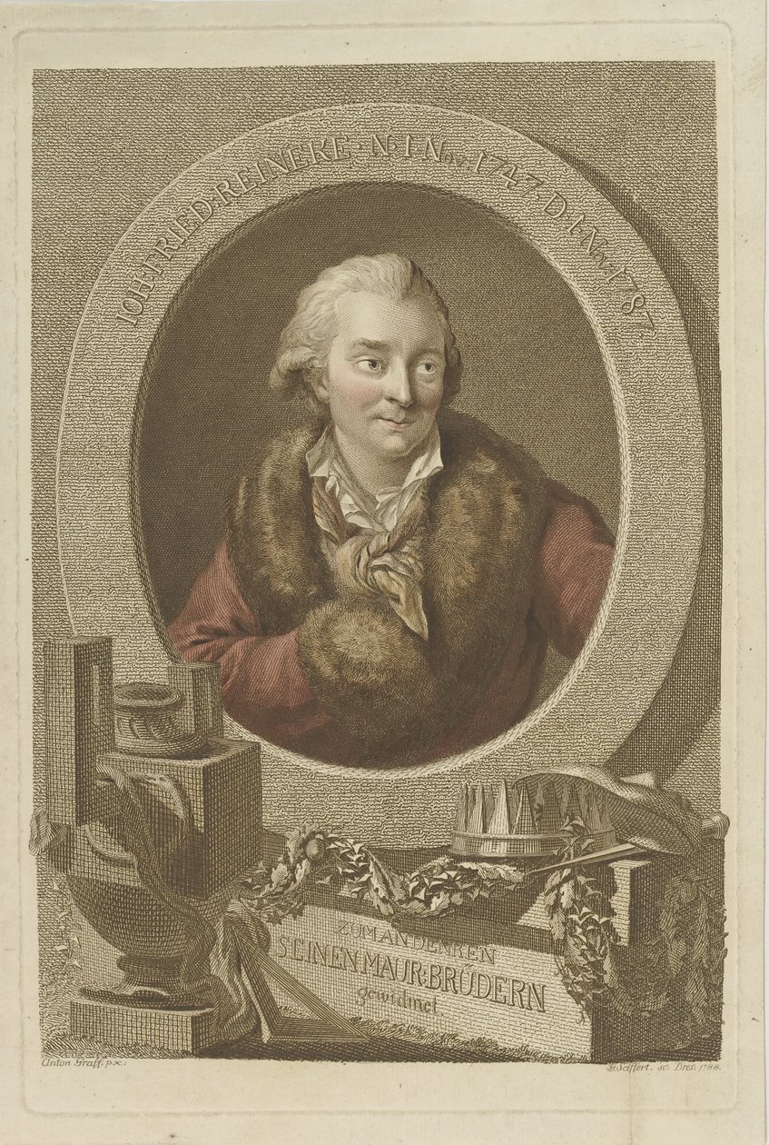 Portrét Johanna Friedricha Reineckeho 1745-1787, 1788. od Johann Gottlob Seyffert