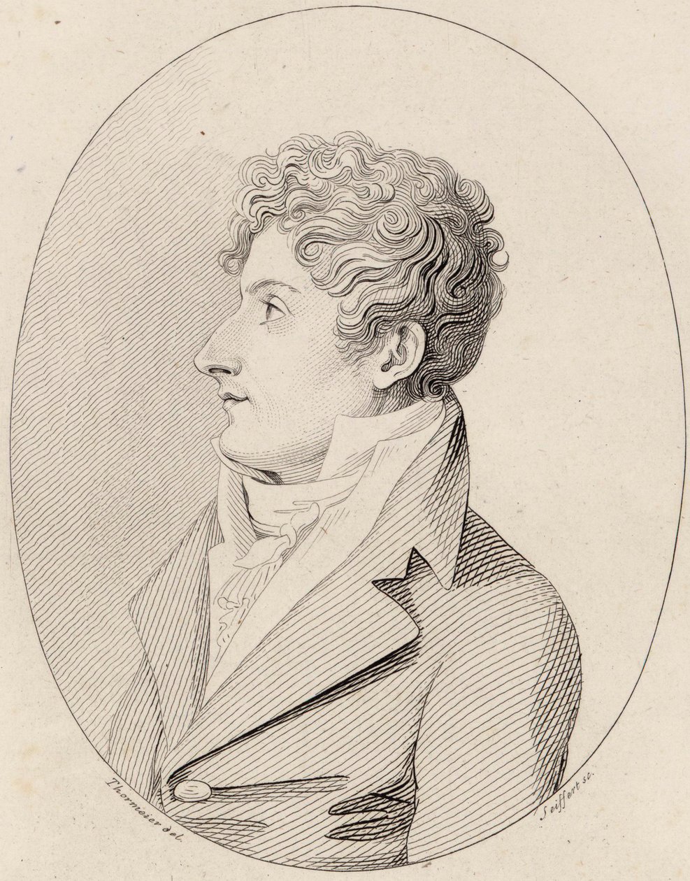 Portrét skladatele Francesca Morlacchiho 1784-1841, cca 1820. od Johann Gottlob Seyffert