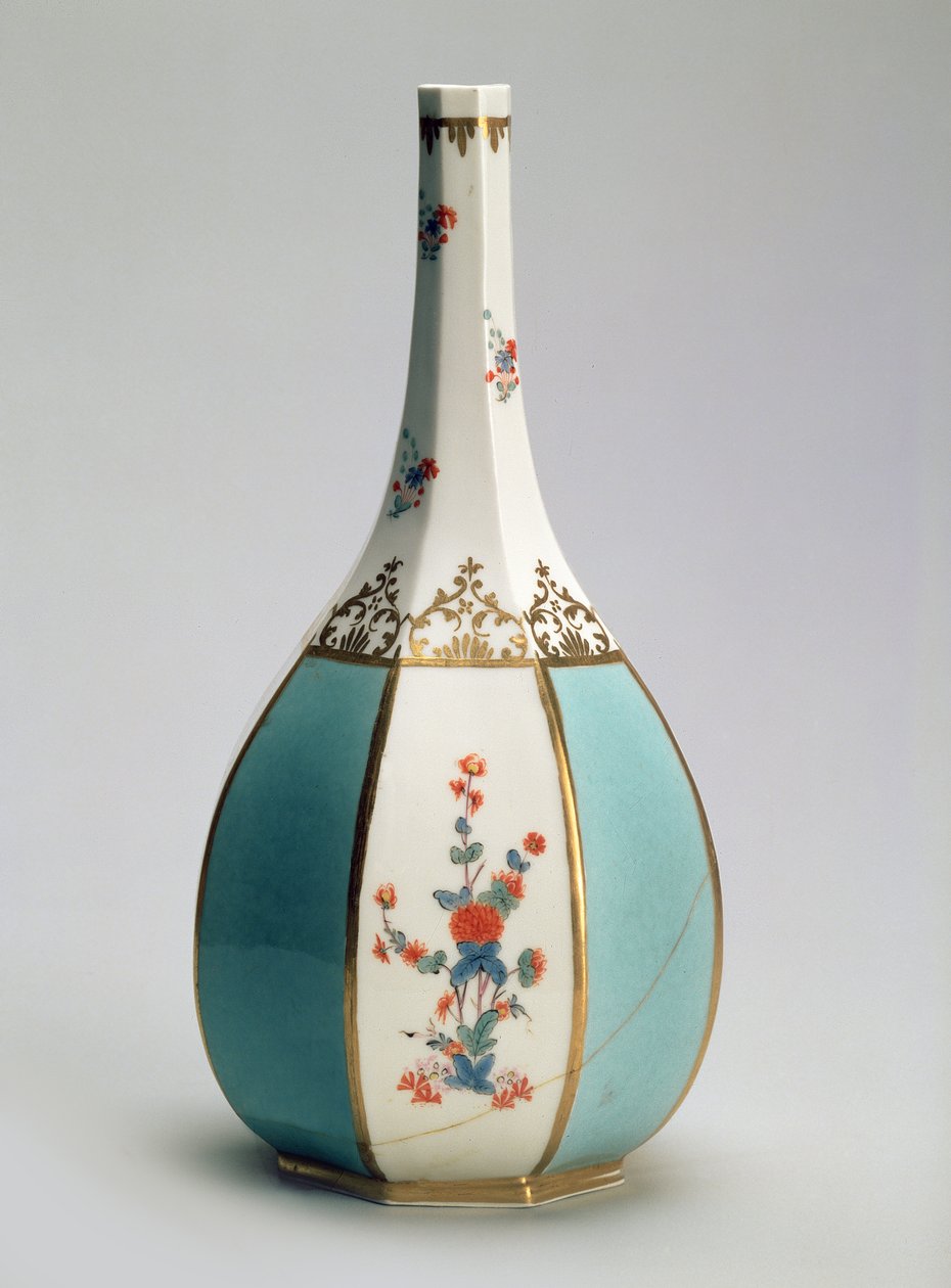 Flakon ve tvaru japonské láhve na saké, míšeňská manufaktura, cca 1725 (porcelán) od Johann Gregor Herold