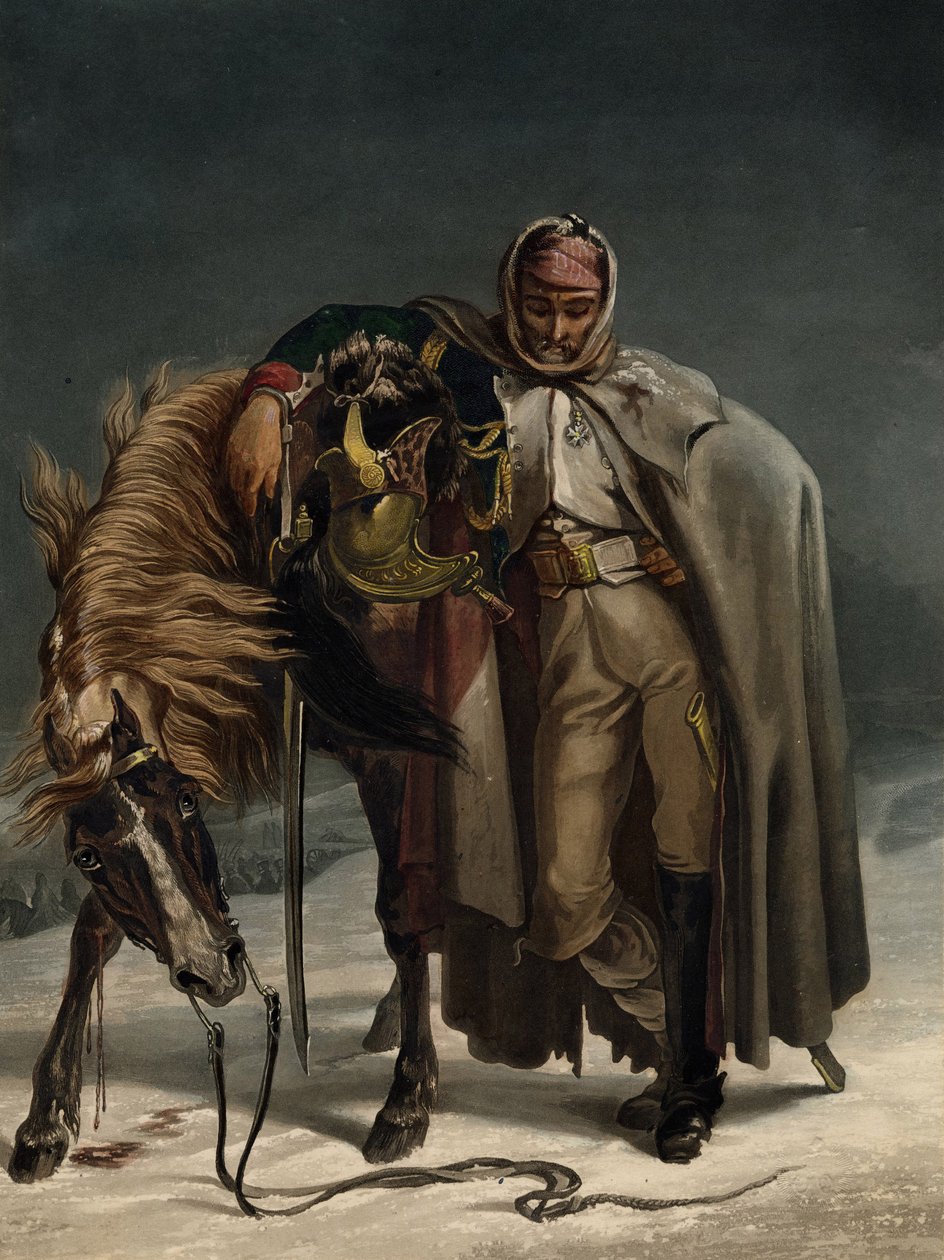 Dragoun švýcarských stráží v ruské kampani, cca 1812 od Johann Heinrich Bleuler