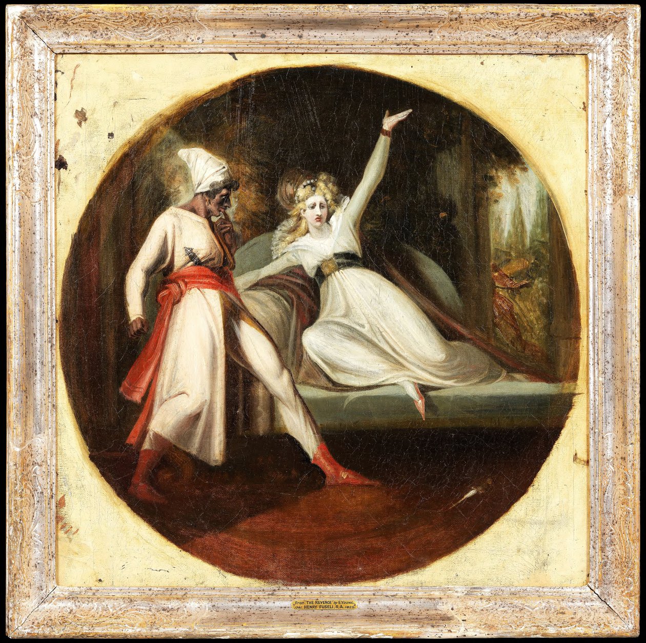 Leonora objevuje Alonzovu dýku od Johann Heinrich Füssli