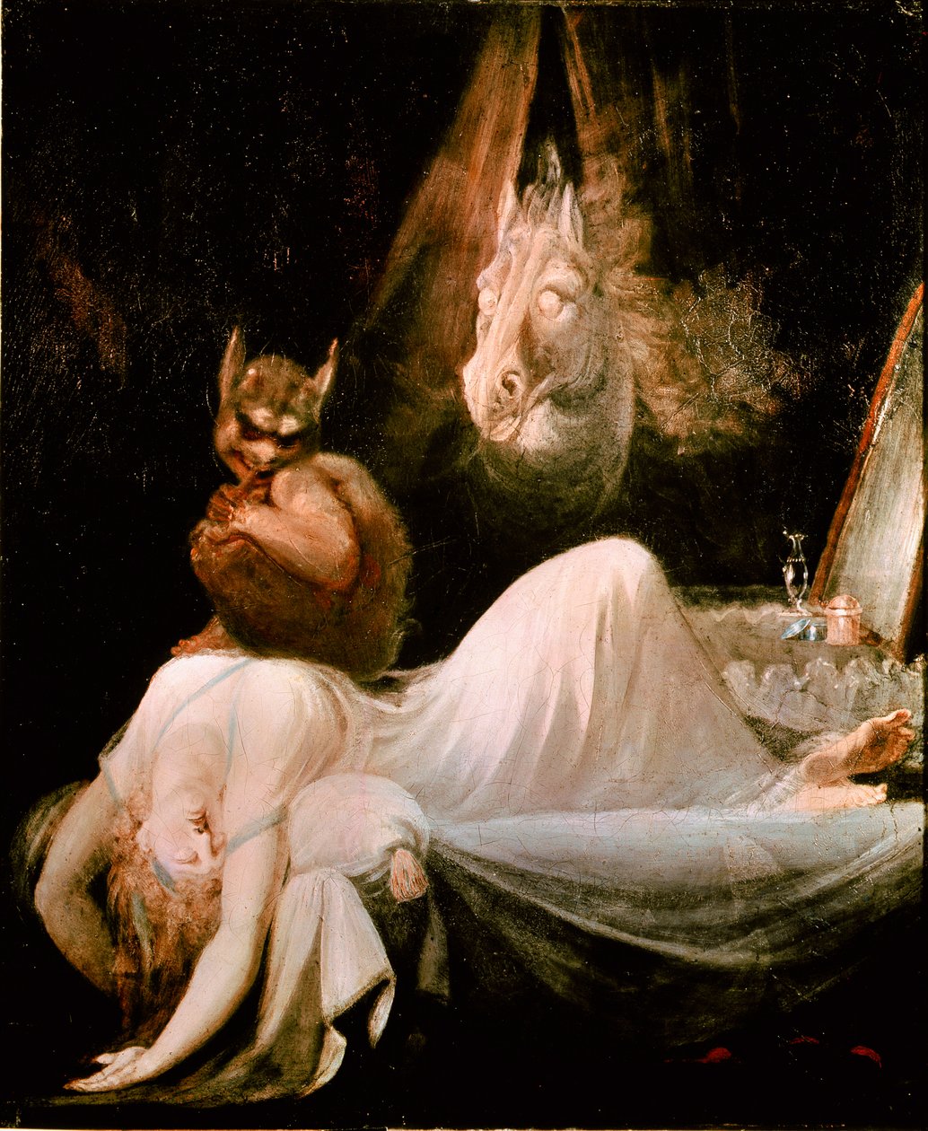 Obraz noční můry od Johanna Henricha Fussliho (1741-1825), švýcarská škola od Johann Heinrich Füssli
