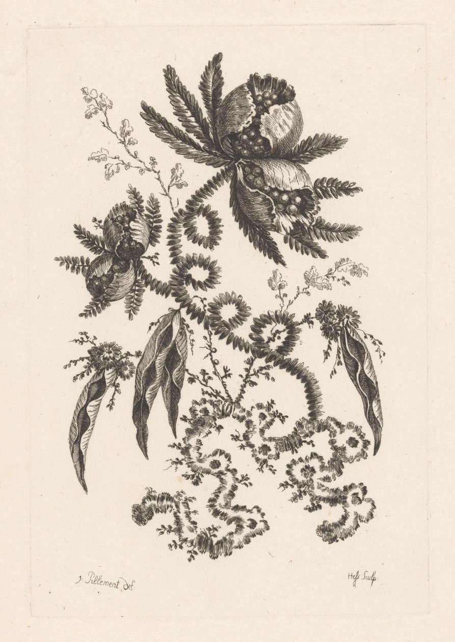Květiny s bobulemi Fleures Baroque (název série) od Johann Heinrich  Hess