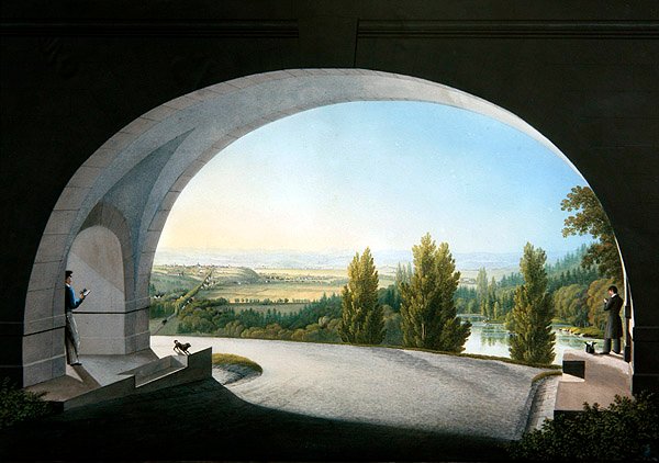 Wilhelmshöhe, Kassel, Německo (kvaš na papíře) od Johann Heinrich II Bleuler