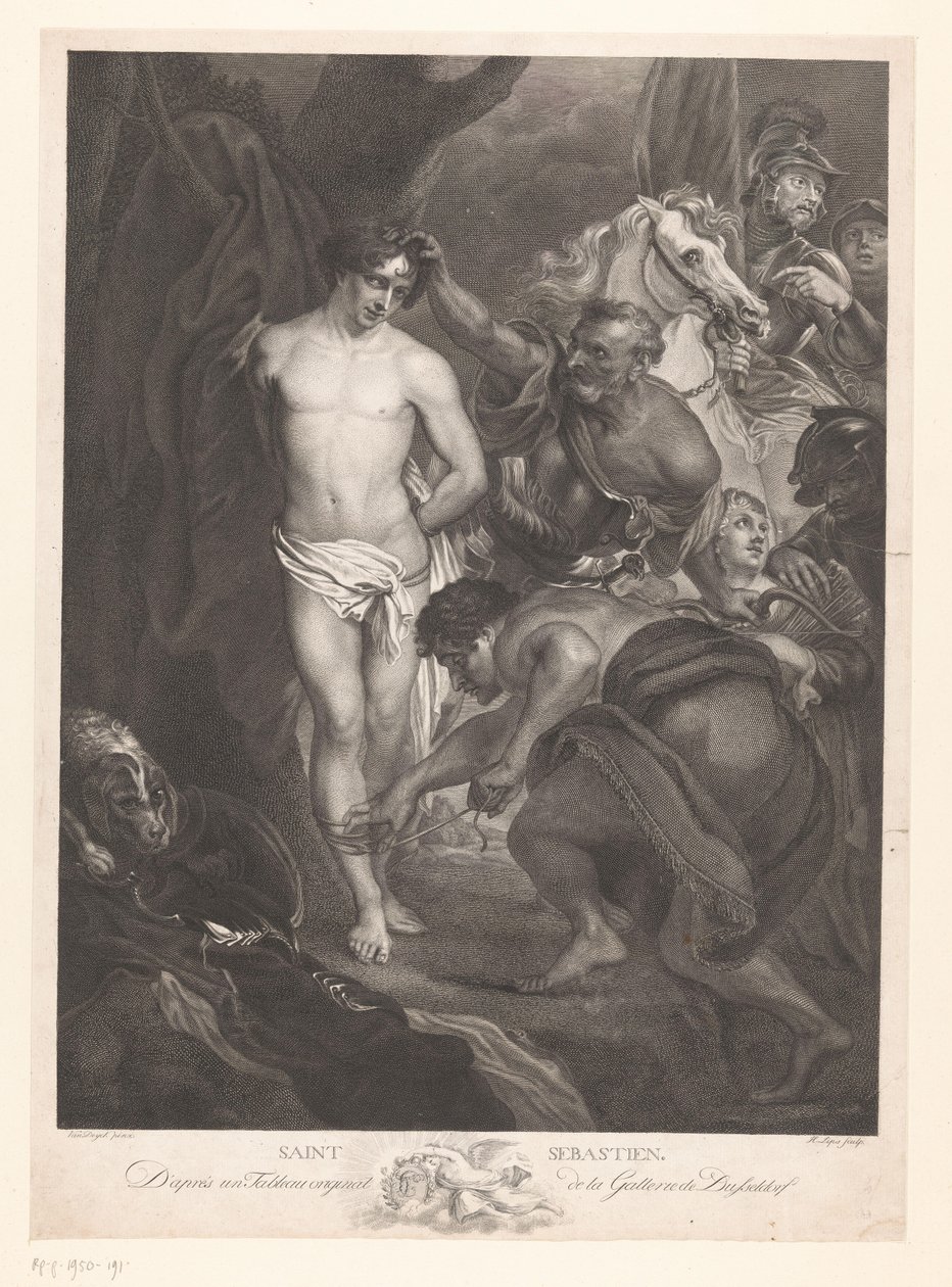 Svatý Šebestián od Johann Heinrich Lips