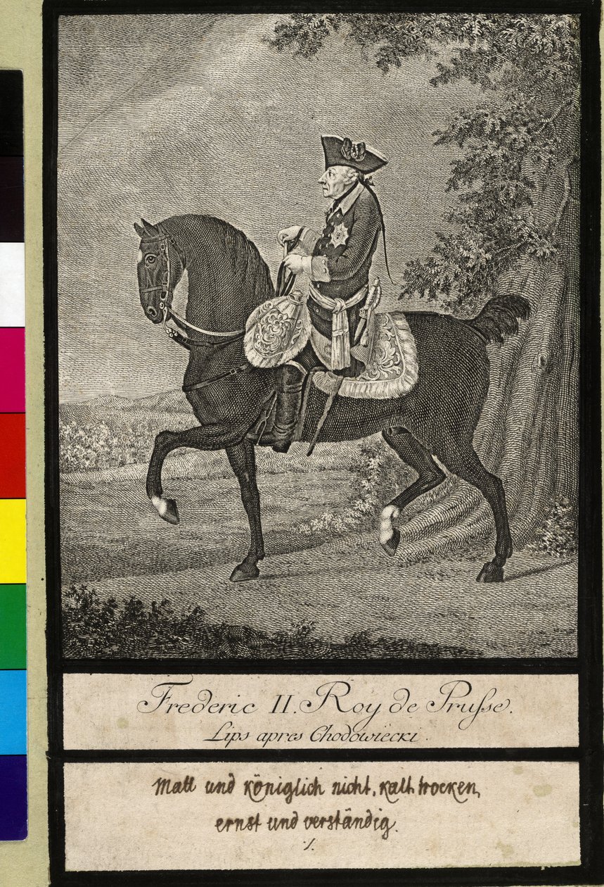 na koni Fridricha II. pruského od Johann Heinrich Lips