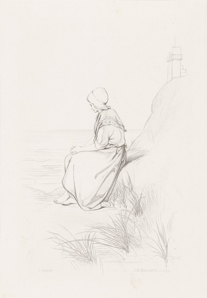 Dívka v dunách The Children of the Sea (název série) od Johann Heinrich Maria Hubert Rennefeld
