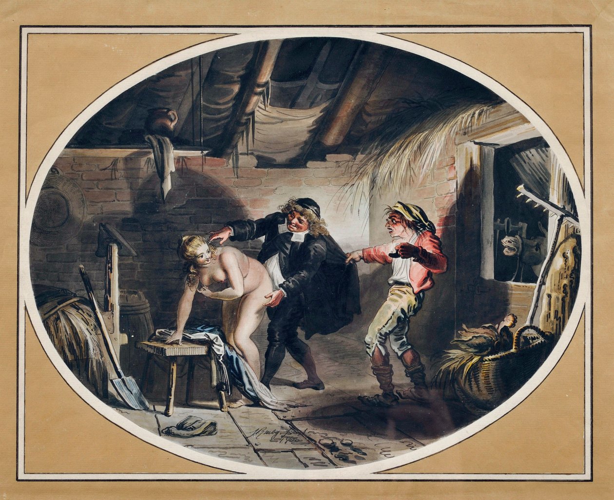 Klisna Compere Pierre. (rytina a akvarel od Johann Heinrich Ramberg