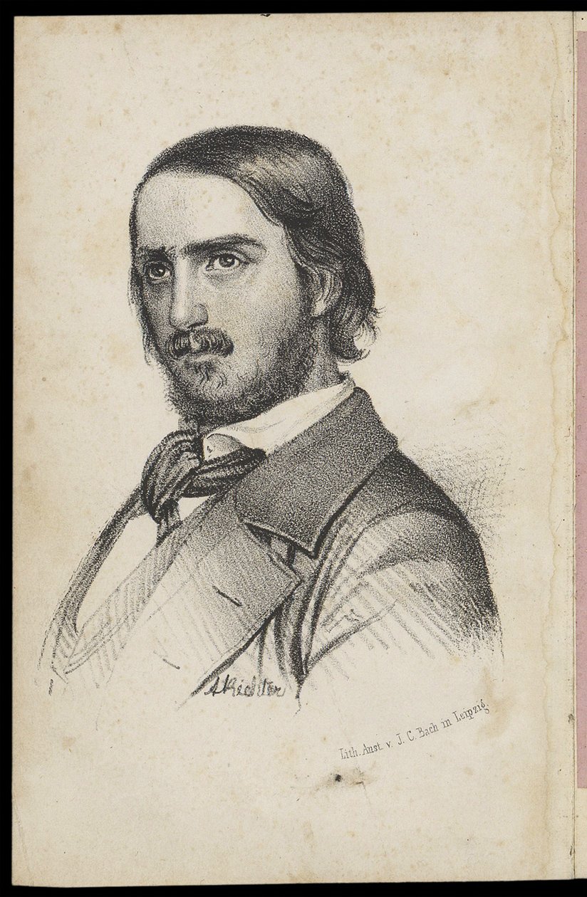 Georg Herwegh 1817-1875, 40. léta 19. století od Johann Heinrich Richter