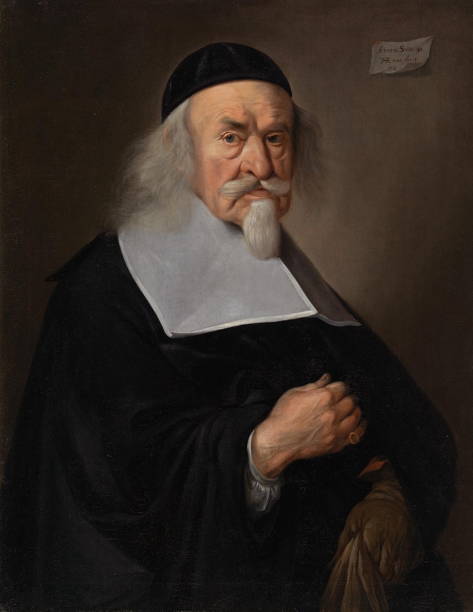 Portrét muže ve věku 81 let od Johann Heinrich Roos