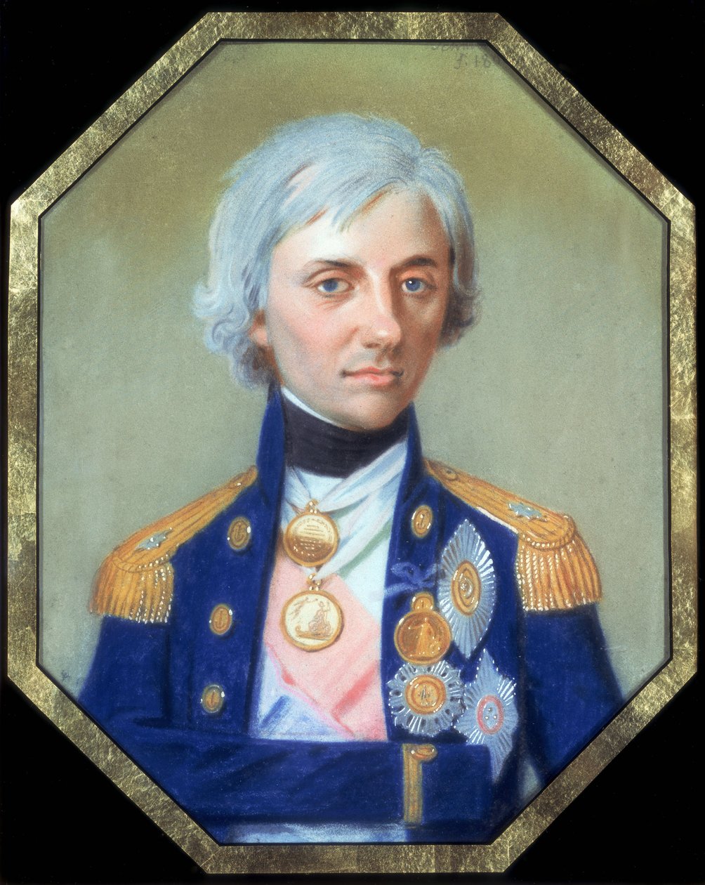 Portrét viceadmirála sira Horatia Nelsona (1758-1805) od Johanna Heinricha Schmidta (1749-1829). Kresba pastelem od Johann Heinrich Schmidt