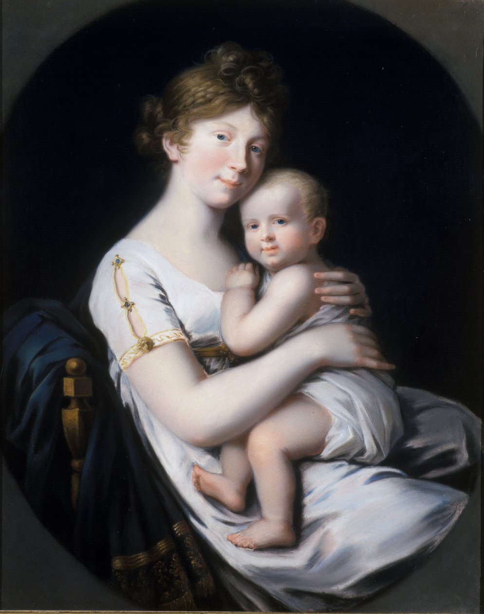 Korunní princezna Luise von Preussen s korunním princem Friedrichem Wilhelmem IV, 1796 od Johann Heinrich Schroder