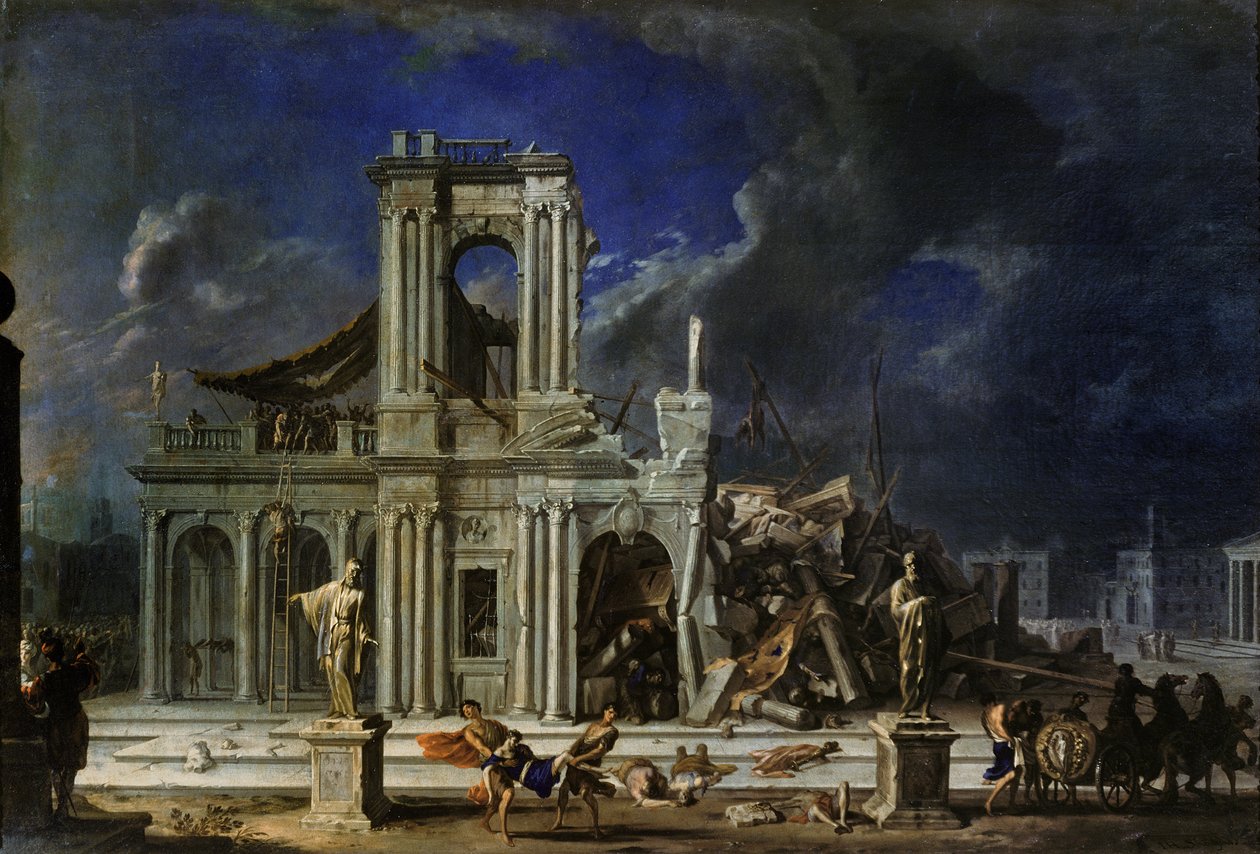 Samson porazil Filištíny, kolem 1633-34 od Johann Heinrich Schönfeld
