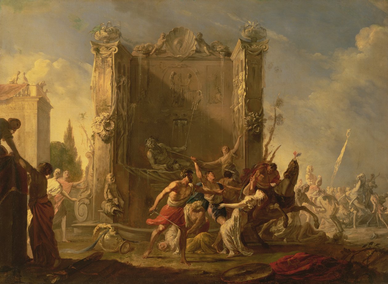 Znásilnění sabinských žen od Johann Heinrich Schönfeld